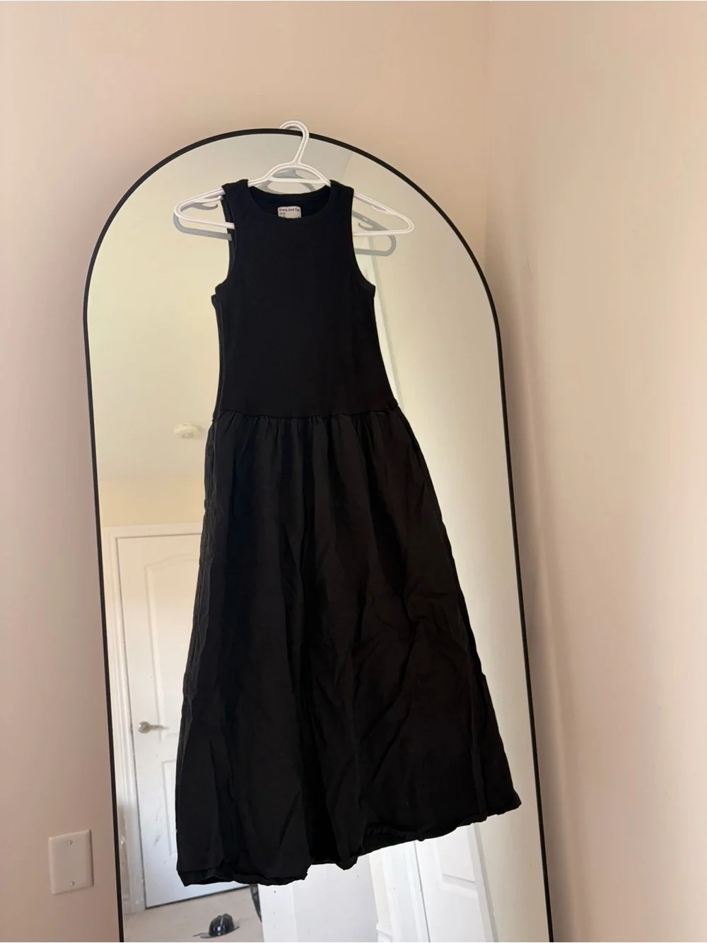 Frank & Oak The Mixed Fabric Dress with pockets -  in Black Size Small - Picture 8 of 9